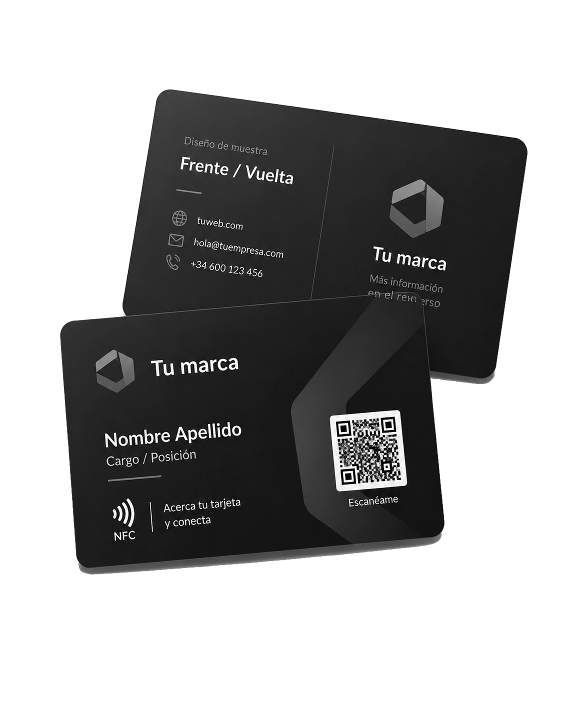 Tarjeta NFC personalizada frente y vuelta